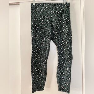 Fabletics Green Leopard Print Leggings
